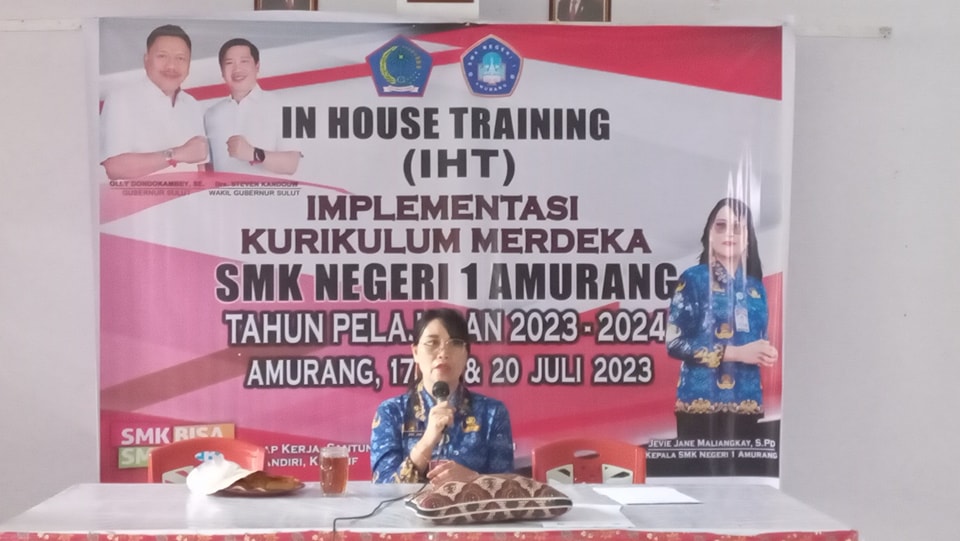 SMK NEGERI 1 AMURANG SUKSES MELAKSANAKAN KEGIATAN IHT (IN HOUSE TRAINING) IMPLEMENTASI KURIKULUM MERDEKA T.A 2023/2024 Dari Tgl. 17, 18 dan 20 Juli 2023.