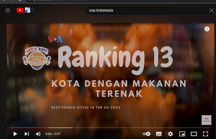 Berita VOA Indonesia : Jalan Yuk!: “Makan” di Washington DC