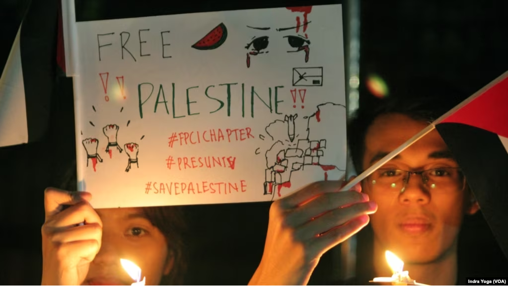 Aksi Nyala Lilin di Kedubes Palestina: PBB Dinilai Gagal Setop Perang