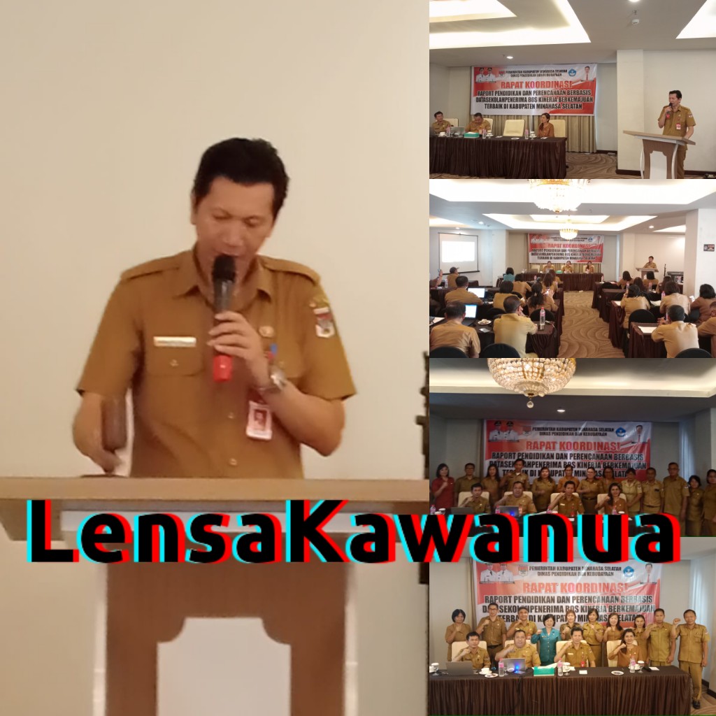 Tumipa Buka Rakor Raport Pendidikan dan Perencanaan Berbasis Data Sekolah Penerimah BOS kinerja Berkemajuan Terbaik di Kabupaten Minahasa Selatan