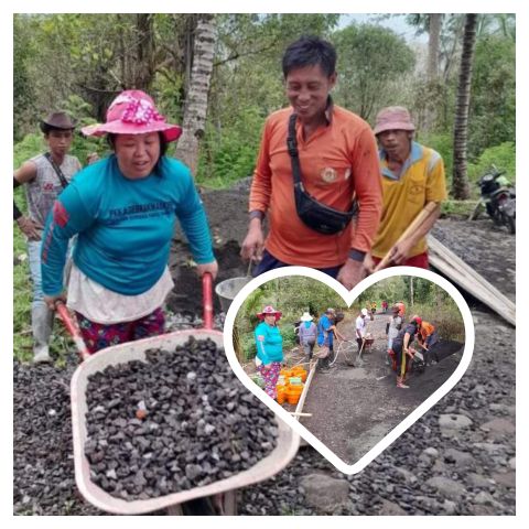 Realisasi Rabat Beton di Tanjakan 60, Olviana Mondigir : Mari Kita Jaga dan Rawat Bersama