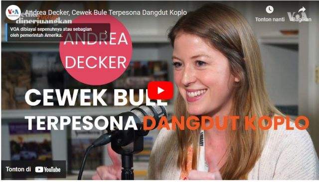 Andrea Decker, Cewek Bule Terpesona Dangdut Koplo