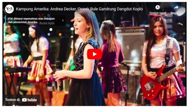 Kampung Amerika: Andrea Decker, Cewek Bule Gandrung Dangdut Koplo