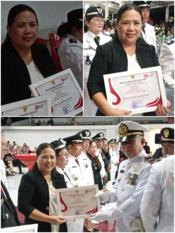 Desa Poopo Lunas PBB-P2 2025, Hukum Tua Nova Mongkau Terima Penghargaan Dari Bupati FDW