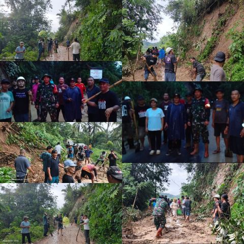 Lumpuh Total! Aksi Heroik Warga dan TNI Taklukan Longsor di Jalur Strategis Maliku