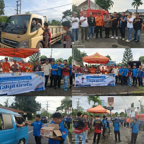 Sinergi Kemanusiaan, Basarnas Minsel Gandeng Polres Hingga Relawan Bagikan Takjil Gratis