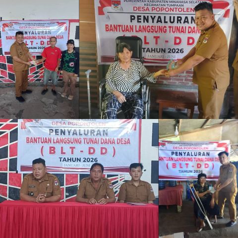 Pemerintah Desa Popontolen Sukses Salurkan BLT Dana Desa Periode Januari-Juni 2026
