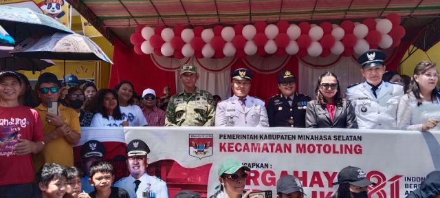 KORAMIL 1302-17/MOTOLING HADIRI UPACARA PERINGATAN HUT KE-81 RI DI KECAMATAN MOTOLING
