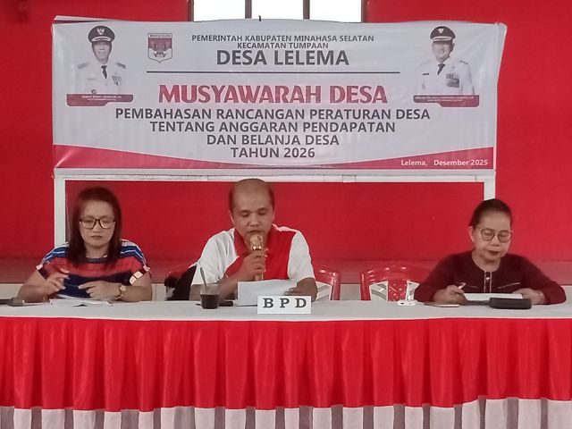 BPD Desa Lelema Pimpin Musdes Pembahasan APBDes TA 2026